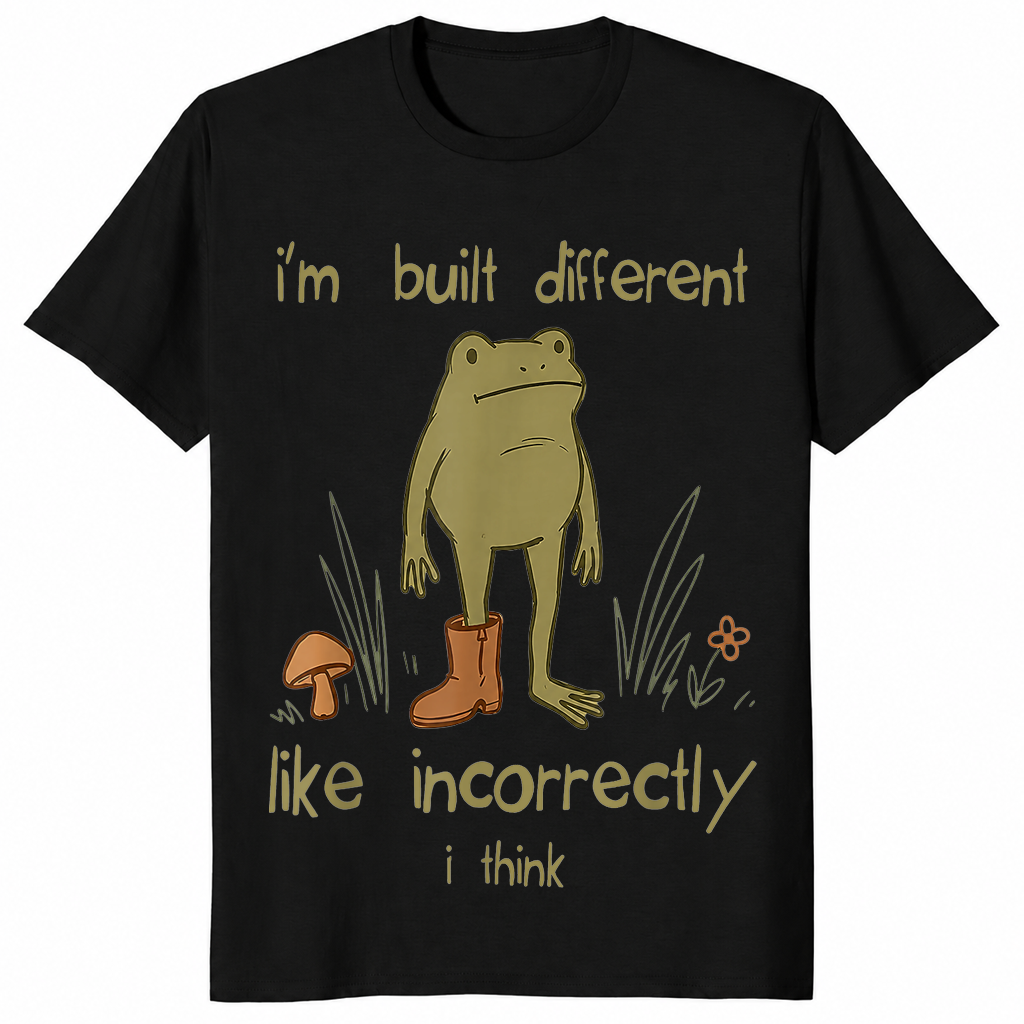 Built different incorrectly shirt in black
