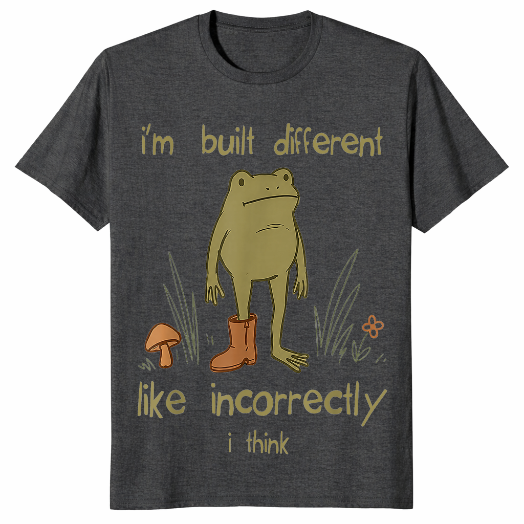 Built different incorrectly shirt in dark heather grey