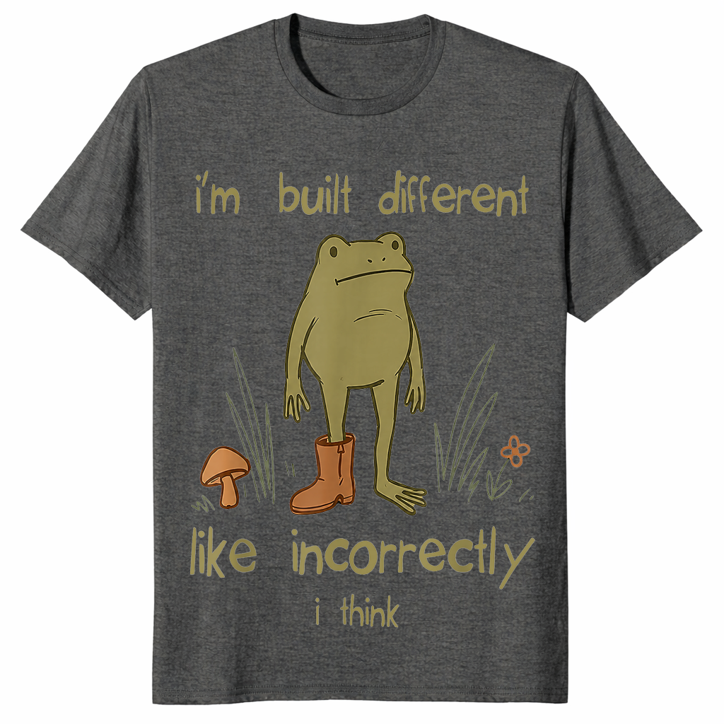 Built different incorrectly shirt in dark heather