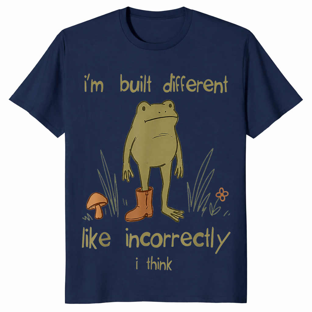 Built different incorrectly shirt in navy