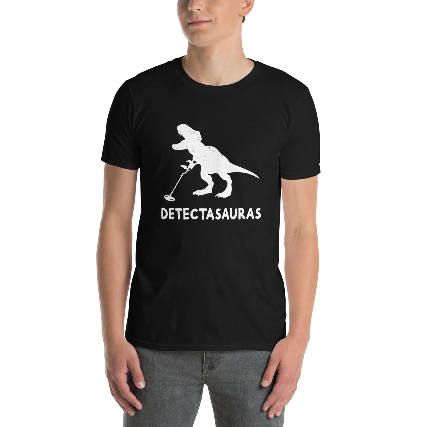 Funny Metal Detecting Dinosaur T-Shirt - T-Rex Gift - Cuccico Design