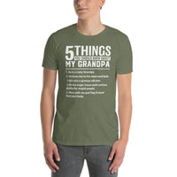 Grandpa T-Shirt | "5 Things About My Grandpa" Funny Gift - Cuccico Design