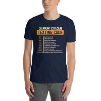 Senior Citizen Texting Code Funny T-Shirt - Grandpa Gift - Cuccico Design