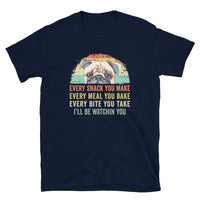 Funny Pug T-Shirt: Every Snack Every Meal Dog Gift - Cuccico Design