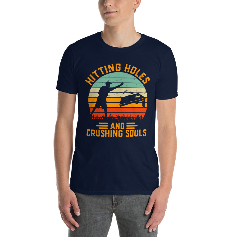 Funny Cornhole Shirt for Men | Hitting Holes Tee - Cuccico Design