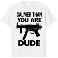 Calmer Than You Are T-Shirt in white – The Big Lebowski funny graphic tee by Cuccico