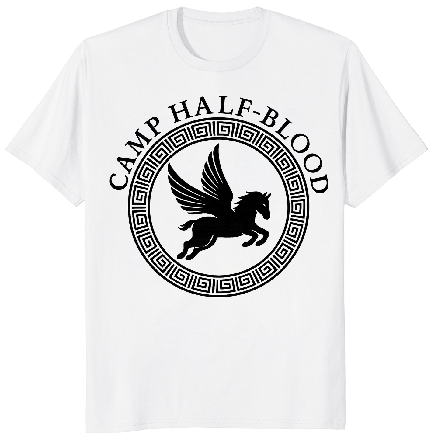 White Camp Half-Blood Chronicles Branches Shirt by Cuccico with Percy Jackson Pegasus design