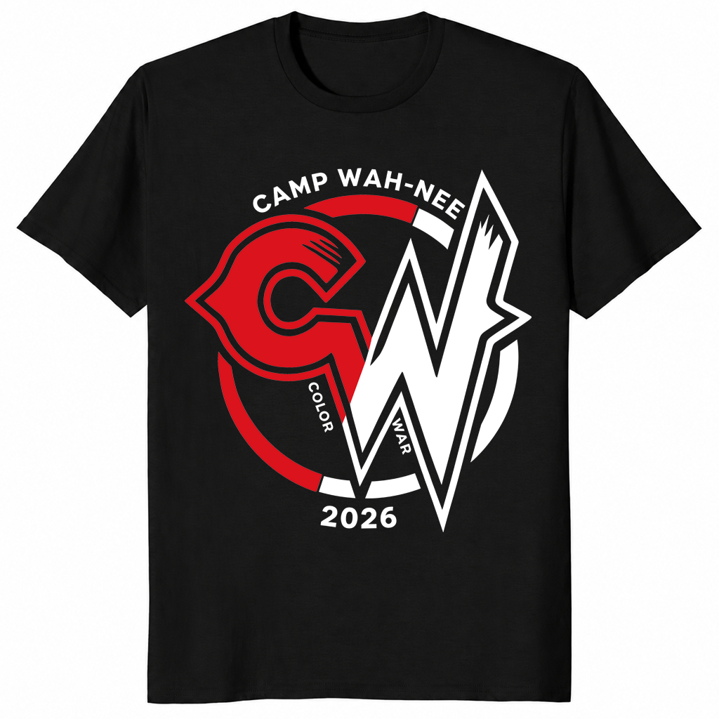 Camp Wah-Nee Color War shirt in black