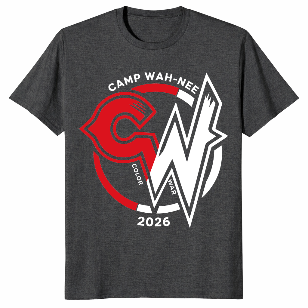 Camp Wah-Nee Color War shirt dark heather grey
