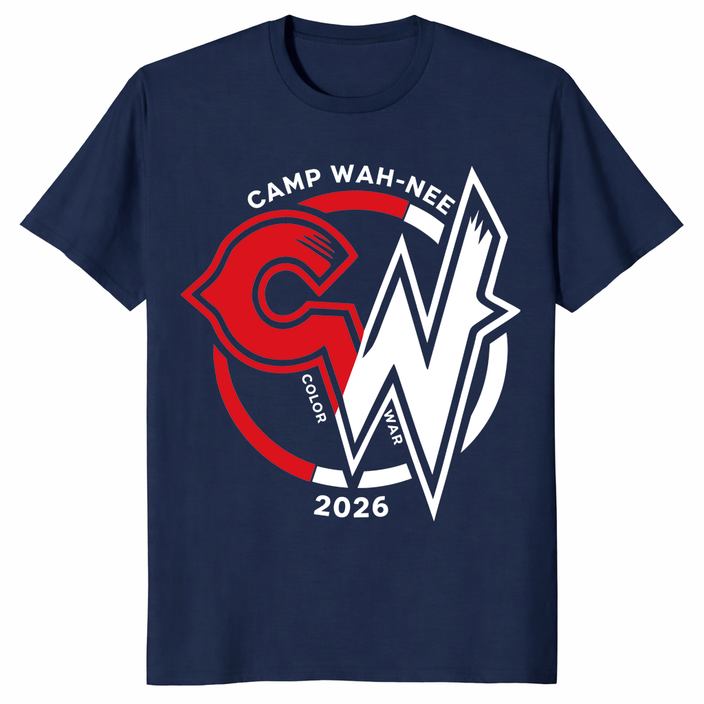 Camp Wah-Nee Color War shirt in navy