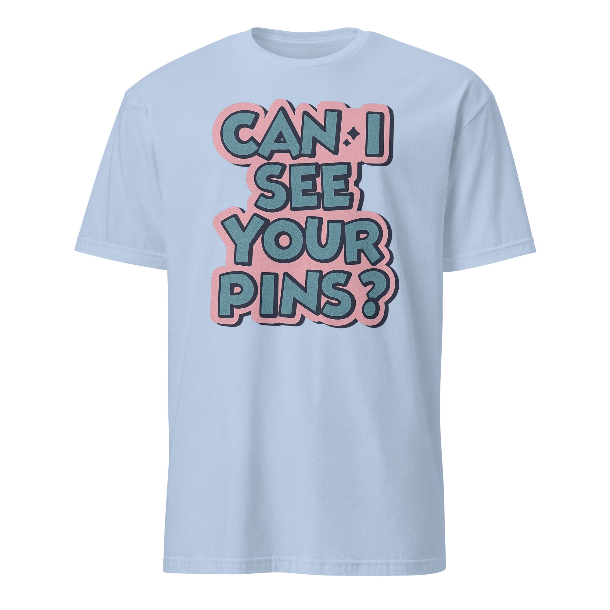 Can I See Your Pins Shirt in Light Blue by Cuccico – Pin Trading Shirt