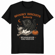 Cat biscuits shirt in black