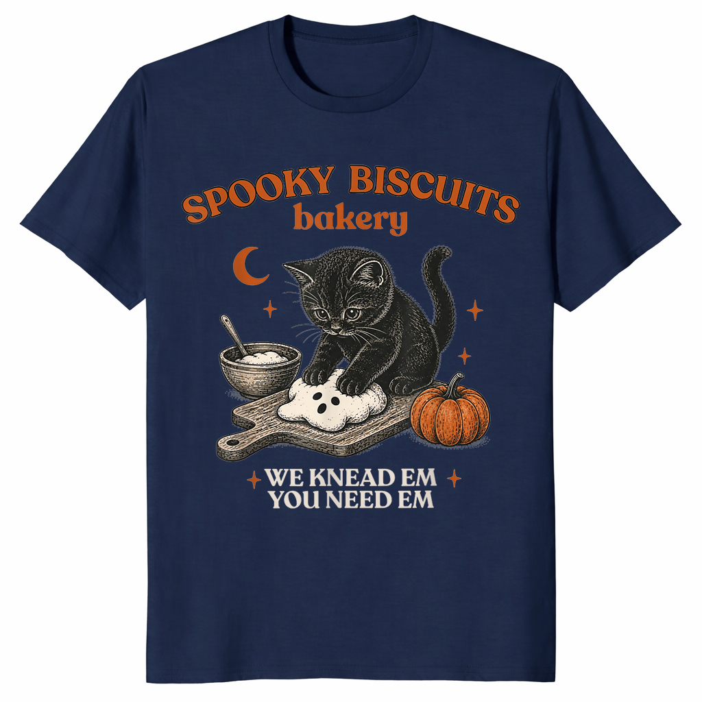 Cat biscuits shirt in navy