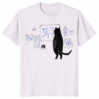 Cat gallery shirt in ice grey