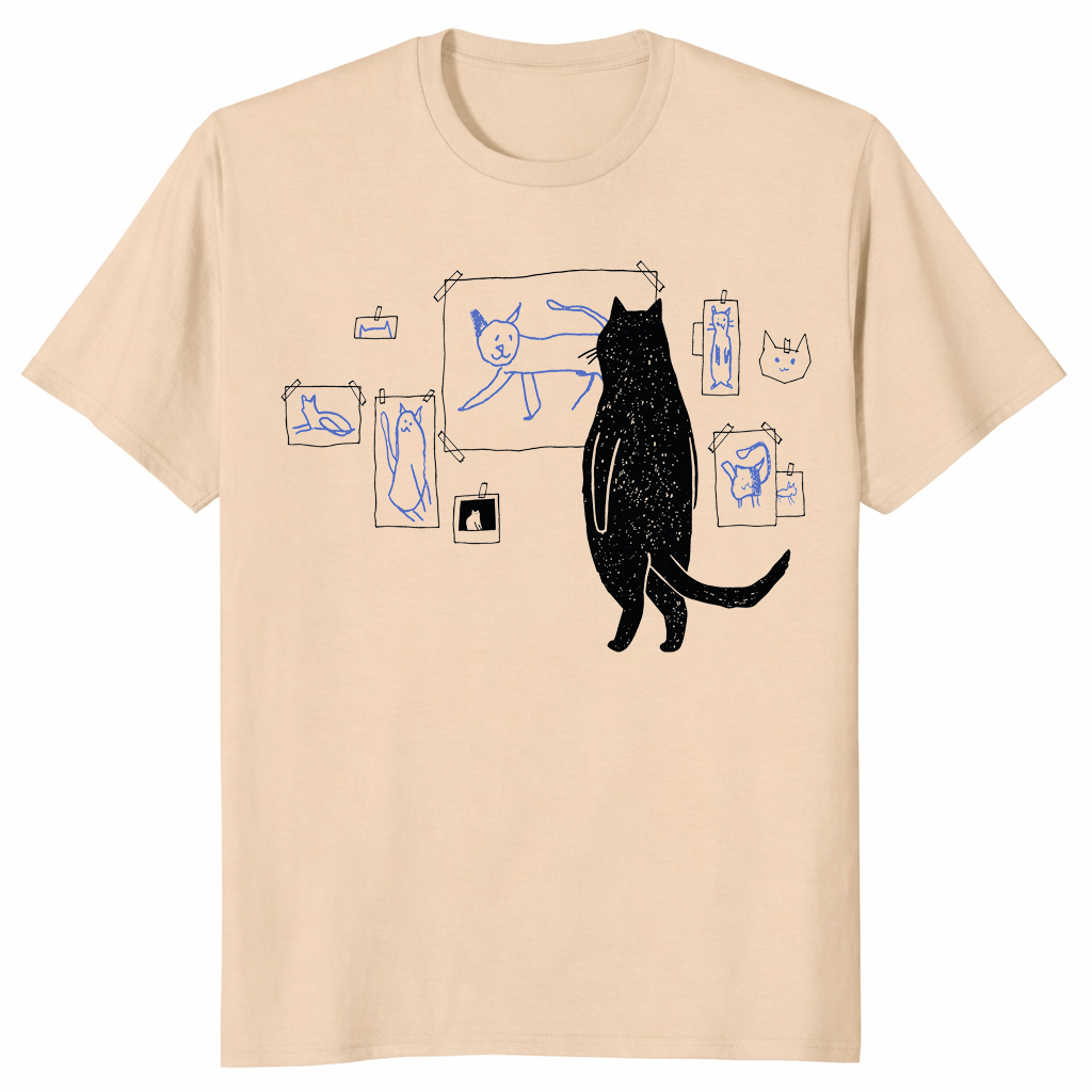 Cat gallery shirt in sand