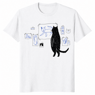Cat gallery shirt in white