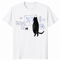 Cat gallery shirt in white
