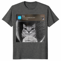 Cat motion meme shirt in dark heather unisex cotton tee