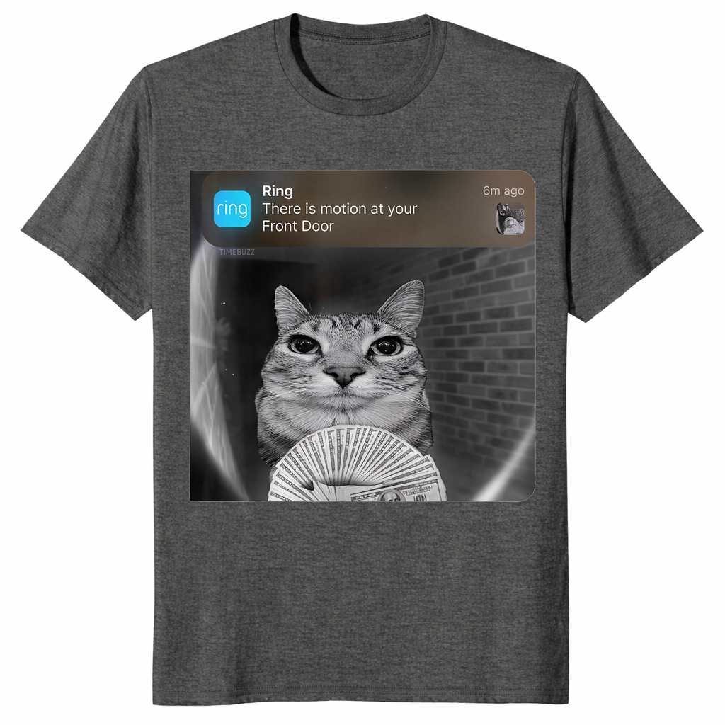 Cat motion meme shirt in dark heather unisex cotton tee