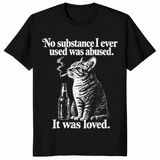 Cat smoking shirt in black