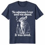 Cat smoking shirt in heather navy