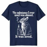 Cat smoking shirt in navy