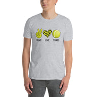 Peace Love Tennis T-Shirt Women | Leopard Print Tennis Shirt - Cuccico Design