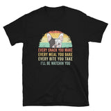 Funny French Bulldog T-Shirt: Every Snack Every Meal - Cuccico Design