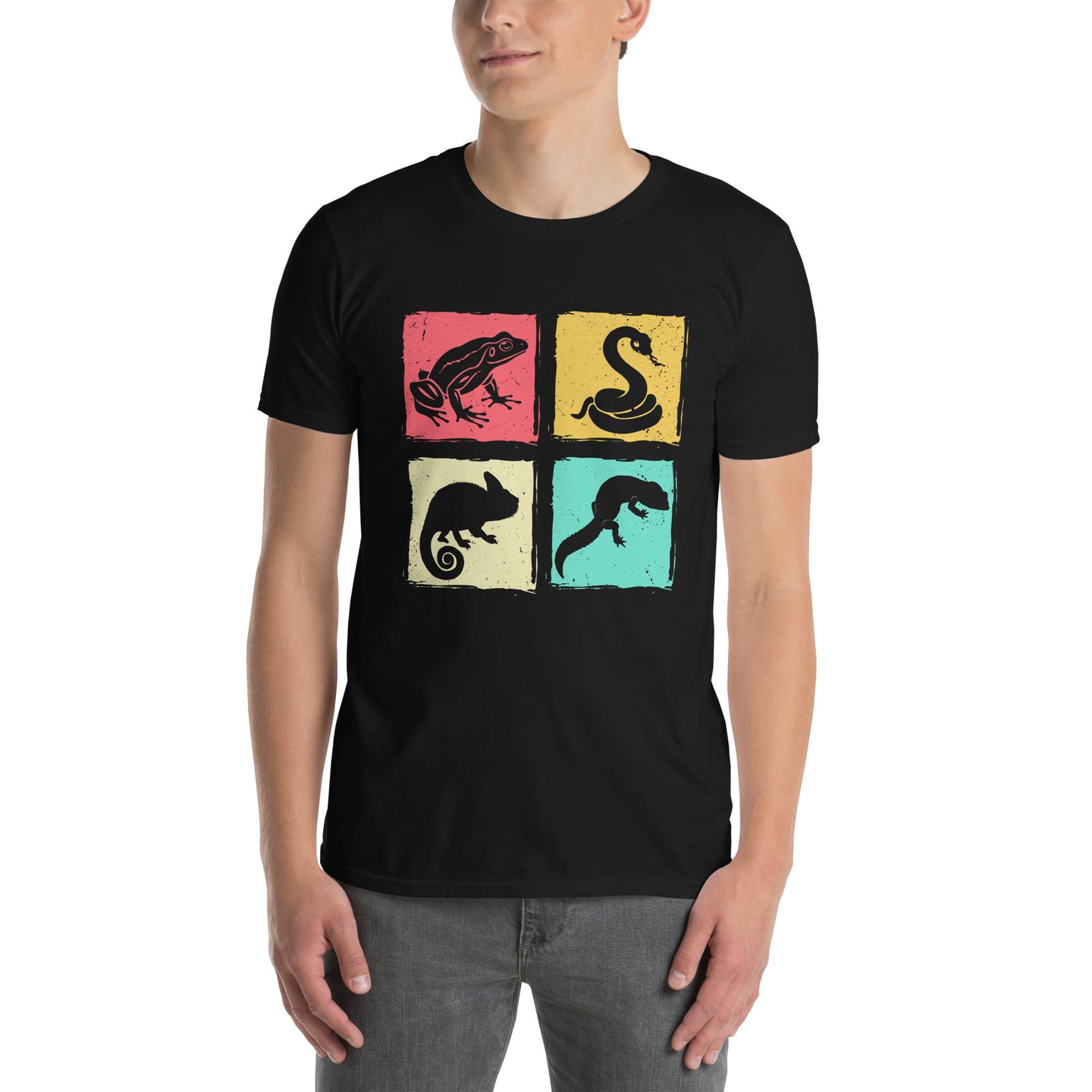 Reptile Lover T-Shirt | Retro Snake Lizard Chameleon Print - Cuccico Design