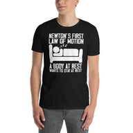 Funny Physics T-Shirt - Newton's First Law Joke Nerd Gift - Cuccico Design