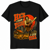 Chainsaw skeleton shirt in black