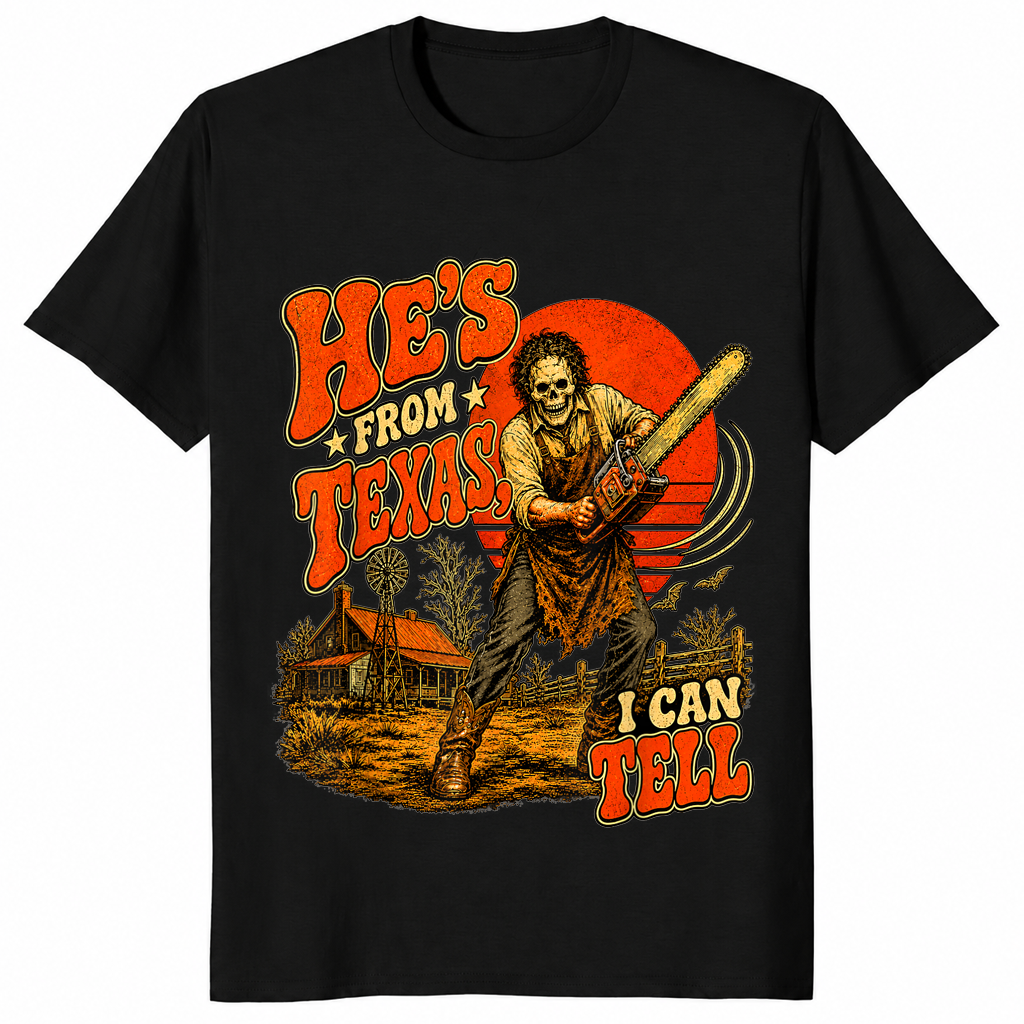 Chainsaw skeleton shirt in black