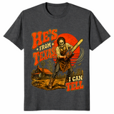 Chainsaw skeleton shirt in dark heather grey