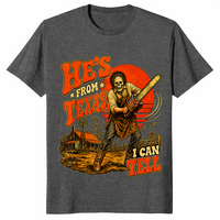 Chainsaw skeleton shirt in dark heather