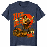 Chainsaw skeleton shirt in heather navy
