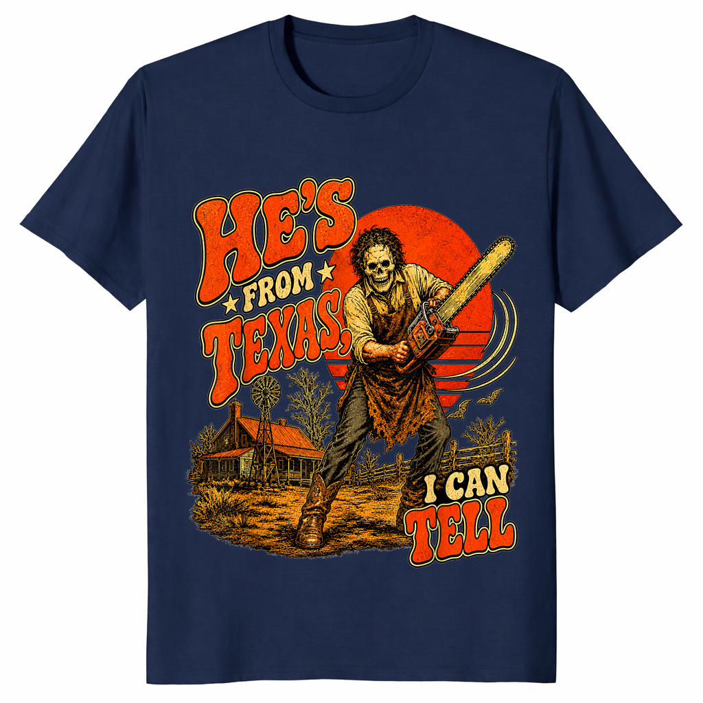 Chainsaw skeleton shirt in navy