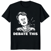 Charlie Kirk debate this shirt black front conservative political statement tee