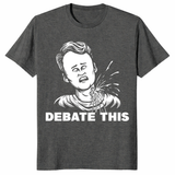 Dark heather Charlie Kirk debate this shirt political statement tee