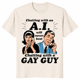 Chatting with an ai shirt natural