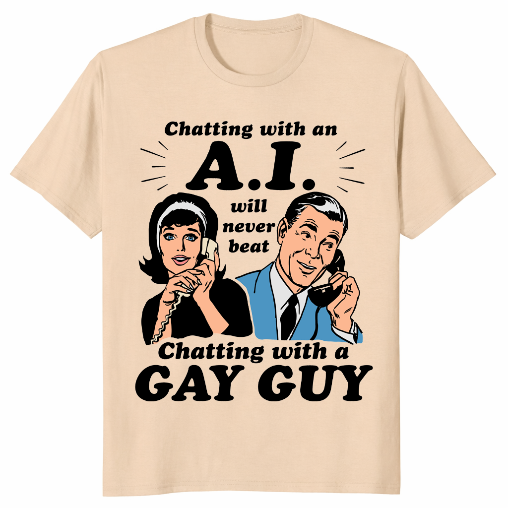 Chatting with an ai shirt sand