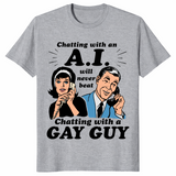 Chatting with an ai shirt sport grey