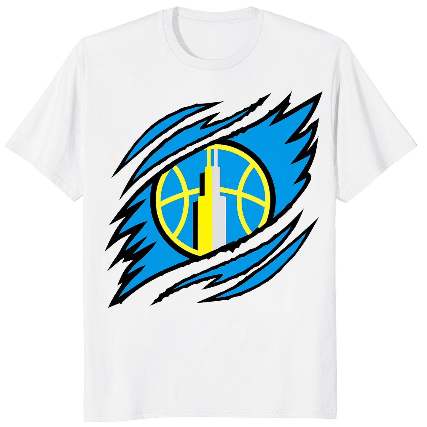 Chicago Sky Logo T-Shirt in White by Cuccico