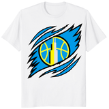 Chicago Sky Logo T-Shirt in White by Cuccico