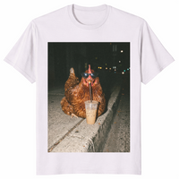 Chicken Iced Coffee Shirt T-Shirt in Ice Grey