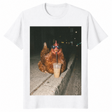 Chicken Iced Coffee Shirt T-Shirt in White