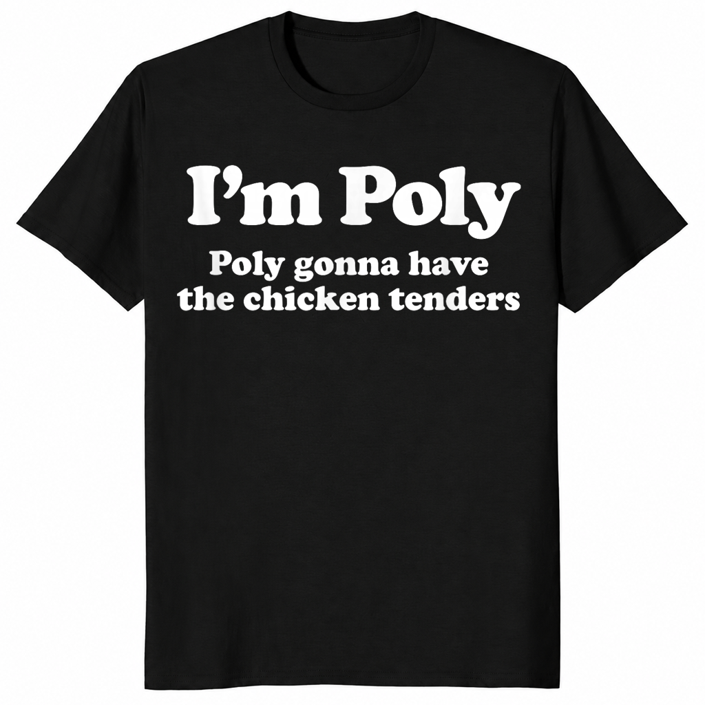 Chicken tenders funny food shirt in black