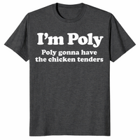 Chicken tenders funny food shirt in dark heather grey