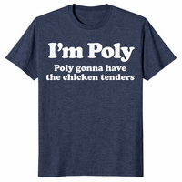 Chicken tenders funny food shirt in heather navy