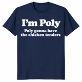 Chicken tenders funny food shirt in navy