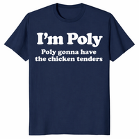 Chicken tenders funny food shirt in navy